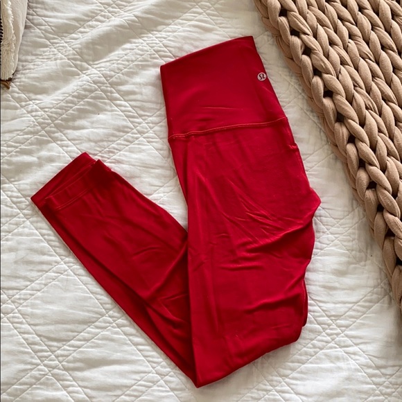 Dark Red Lululemon Align Pant Ii 25 